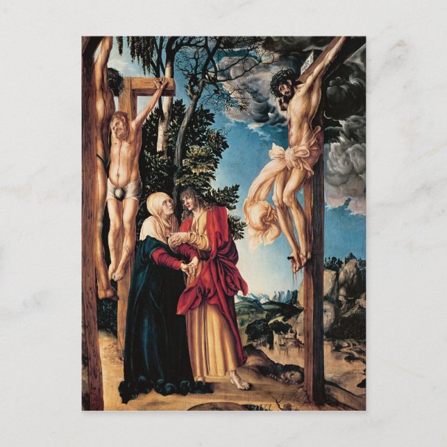 Postal La crucifixión, 1503 (Anverso)