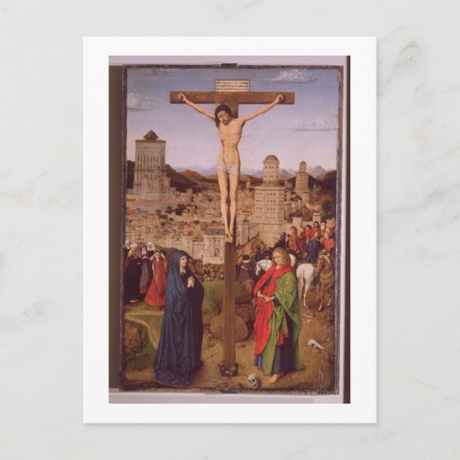 Postal La crucifixión (aceite en el panel) (Anverso)
