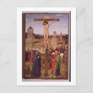 Postal La crucifixión (aceite en el panel)