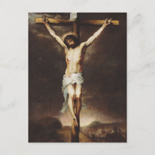 Postal La crucifixión de Bartolomé Esteban Murillo