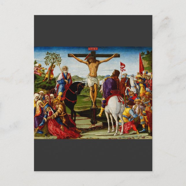 Postal La crucifixión de Benvenuto di Giovanni (Anverso)