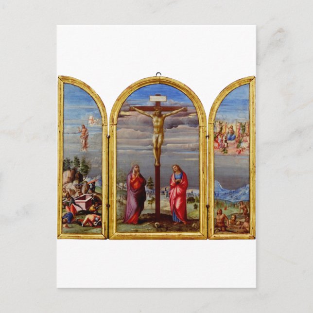 Postal La crucifixión de Francesco Granacci (Anverso)