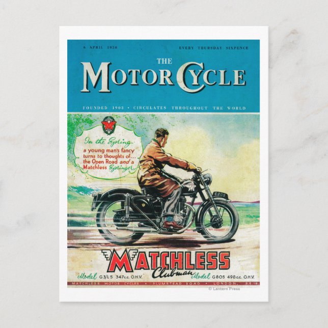 Postal La cubierta de la revista del ciclo del motor (Anverso)