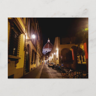 Postal La Cúpula de la Catedral de Florencia por la Noche