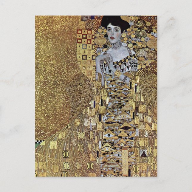 Postal La dama de oro de Gustav Klimt, Adele Bloch-Bauer (Anverso)
