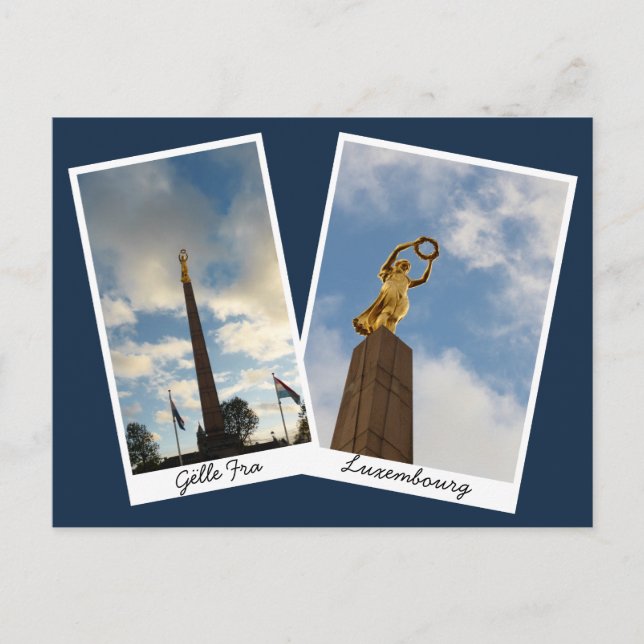 Postal La Dama de Oro de Luxemburgo (Anverso)