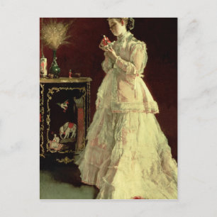 Postal La dama de rosa, 1867