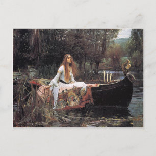 Postal La dama de Shalott por John W. Waterhouse