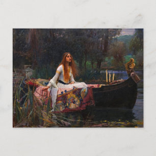 Postal La dama de Shalott por John William Waterhouse