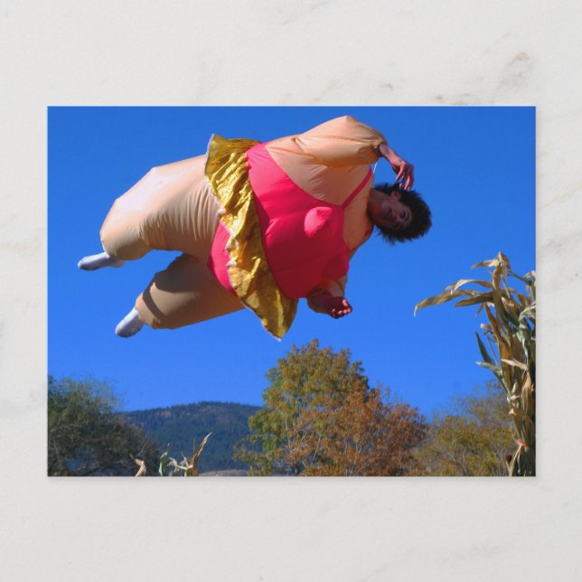 Postal La Dama Gorda Bounces (Anverso)