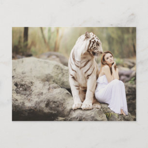 Postal La Dama y el Tigre —