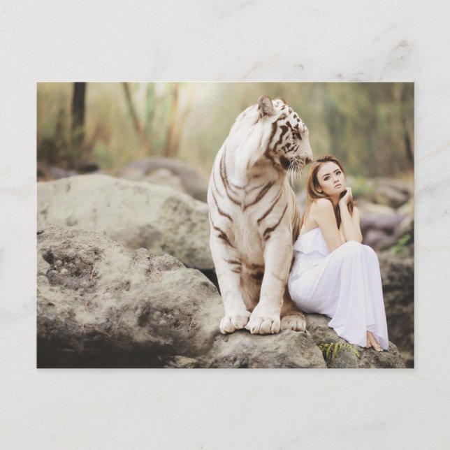 Postal La Dama y el Tigre — (Anverso)