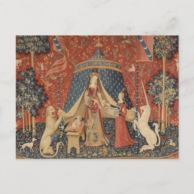 Postal La Dama Y El Unicornio (Anverso)