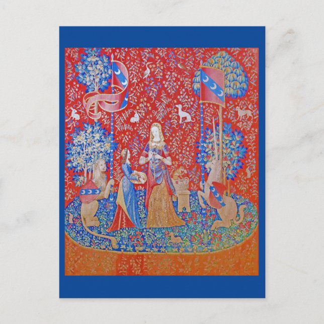 Postal La Dama y el unicornio / olor (Anverso)