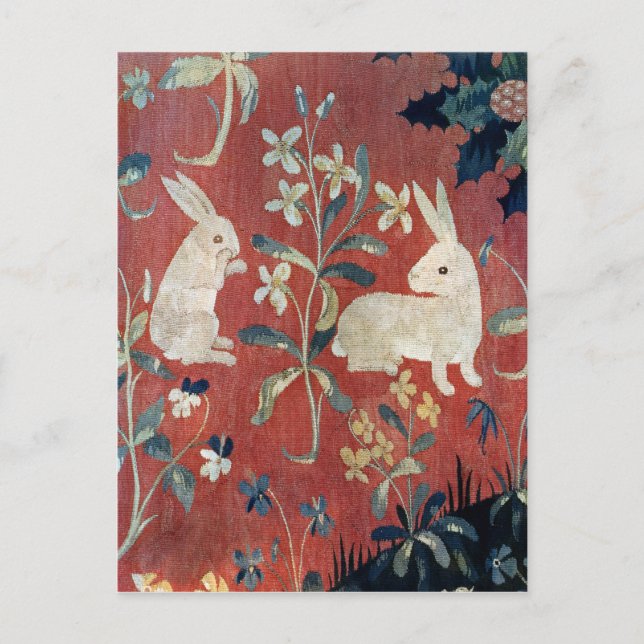 Postal La Dama y la Unicornio: 'Gusto' (Anverso)