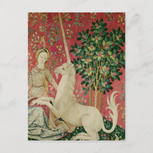 Postal La Dama y la Unicornio: 'Vista'
