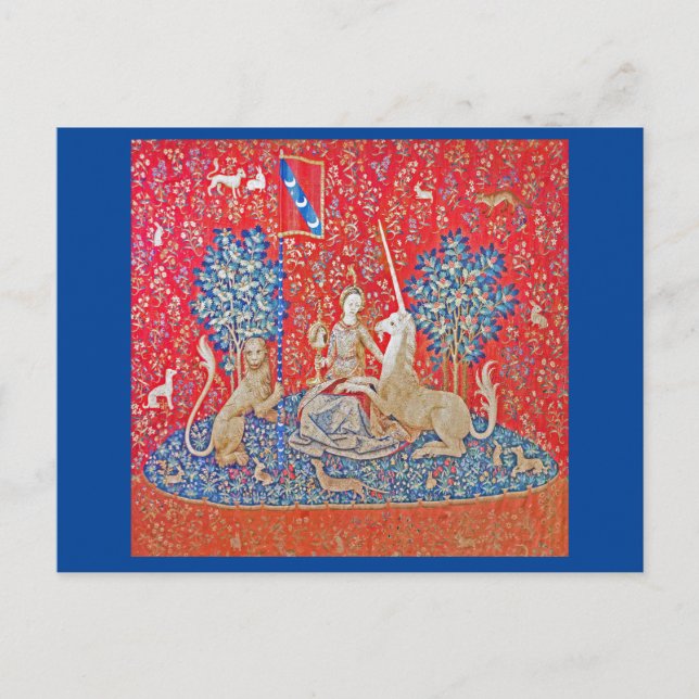 Postal La Dama y la Unicornio / Vista (Anverso)