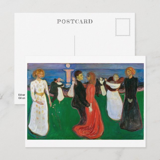 Postal La danza de la vida | Edvard Munch | (Anverso / Reverso)
