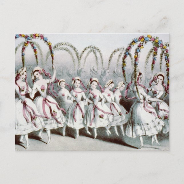 Postal La danza de las flores (Anverso)