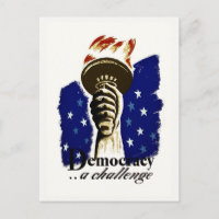 La democracia un desafío, Poster con la antorcha d