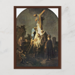 Postal La Deposición. Por Rembrandt Van Rijn