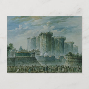 Postal La destrucción de la Bastilla, 14 de julio de 1789