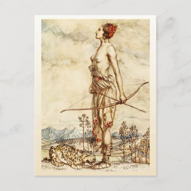 Postal La diana de la cazadora (Anverso)