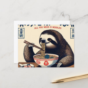Postal La dieta del Ramen solo necesitas fideos