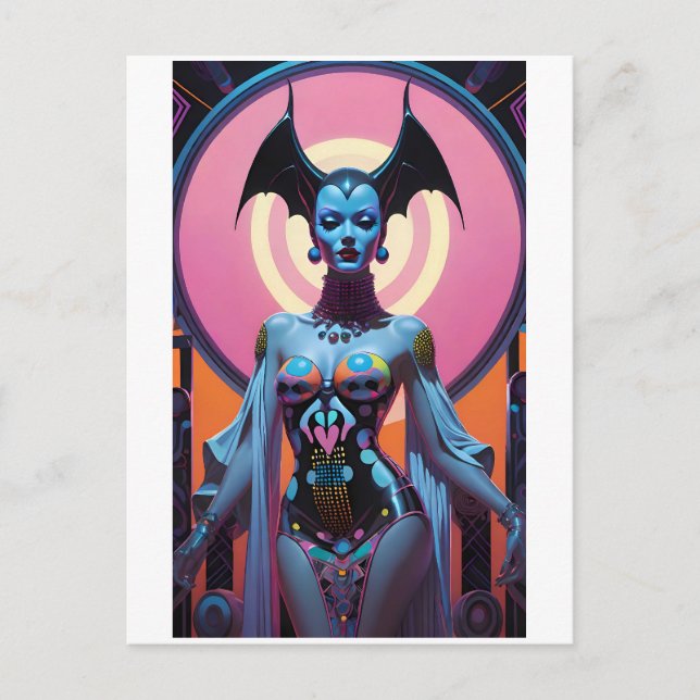 Postal La Diosa De Los Murciélagos Te Dejará Grovel Ahora (Anverso)