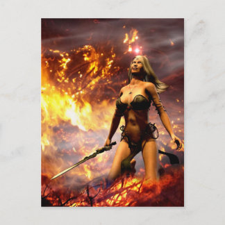 Postal la diosa del fuego