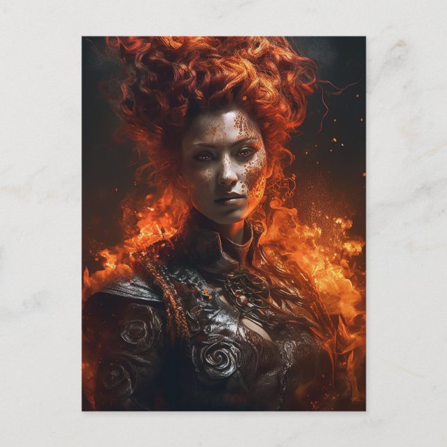 Postal La diosa del fuego (Anverso)
