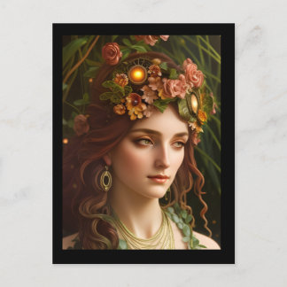 Postal La diosa Demeter | Arte digital