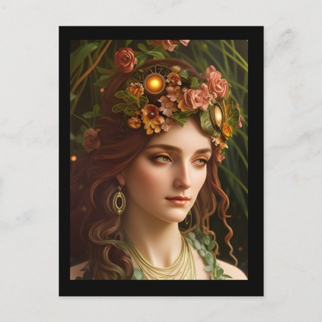 Postal La diosa Demeter | Arte digital (Anverso)