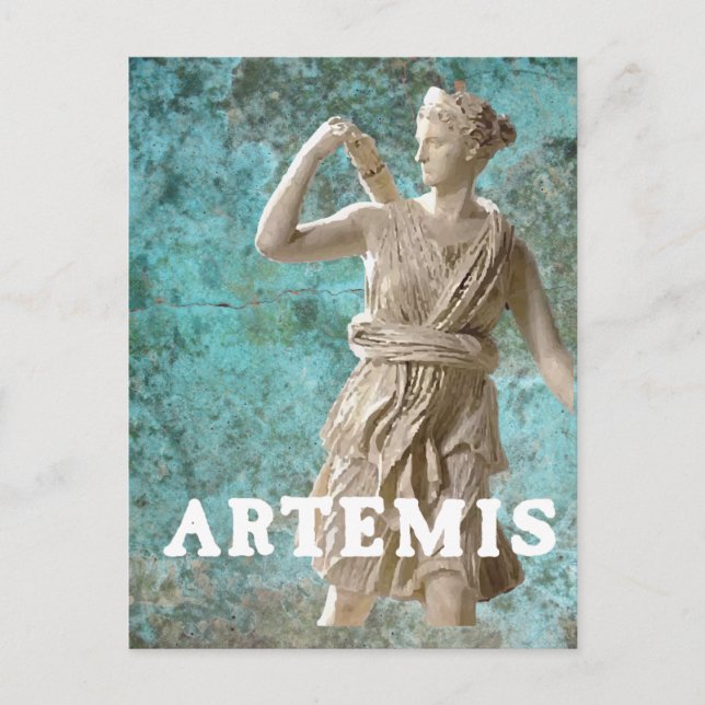 Postal La diosa griega Artemis Mitología (Anverso)