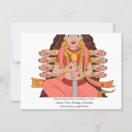 Postal La diosa Kali