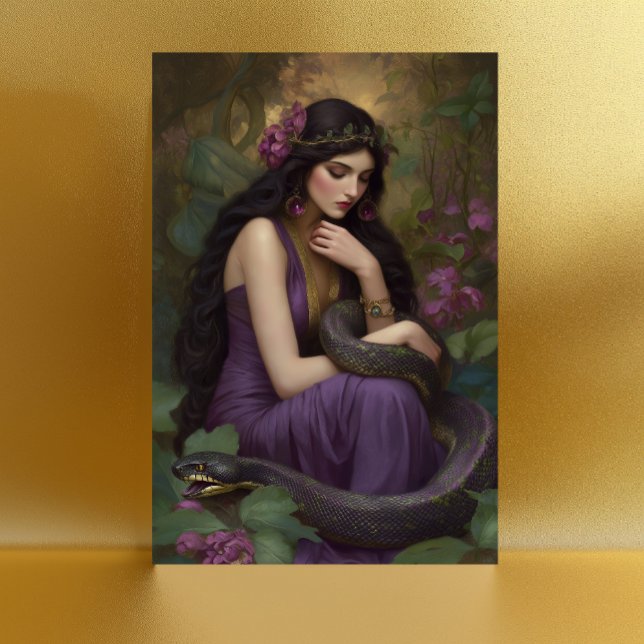 Postal La diosa Lilith El retrato de la serpiente reina d (Subido por el creador)