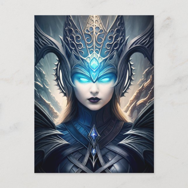 Postal La diosa oscura del crepúsculo, patrona de los hér (Anverso)