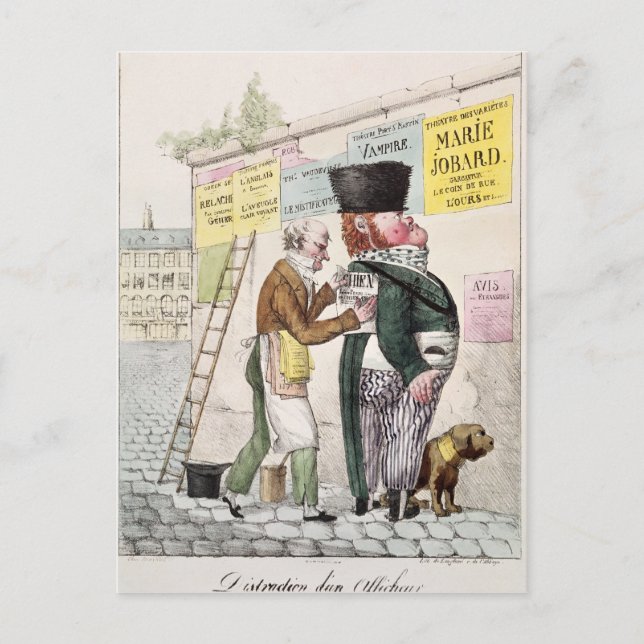 Postal La diversión de un Pegatina de ley, 1820 (Anverso)