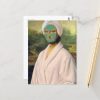 La divertida Mona Lisa haciendo el cuidado de la p