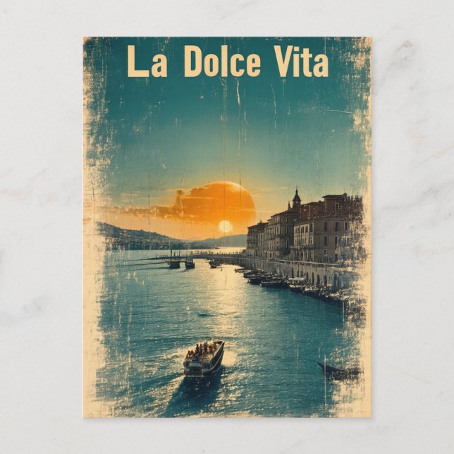 Postal . La Dolce Vita - Inspired by 1960s Posters (Anverso)