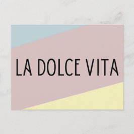 Postal La dolce vita letras en italiano