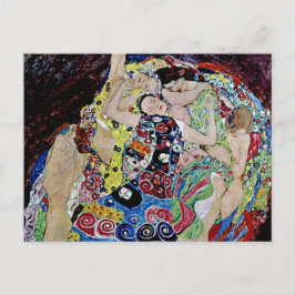Postal La doncella de Gustav Klimt, art nouveau, art deco