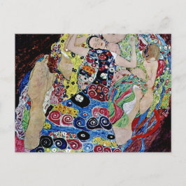 Postal La doncella de Gustav Klimt, art nouveau, art deco