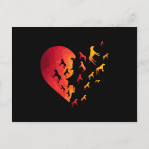 Postal La dueña de un perro del corazón de Boxer obsequia