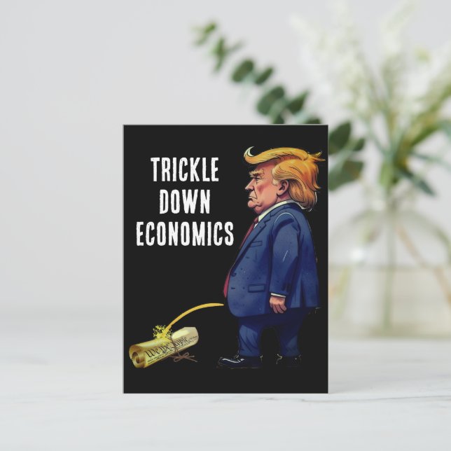 Postal La economía tambaleante de Trump (Anverso de pie)