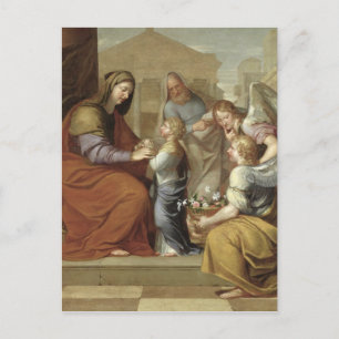 Postal La educación de la Virgen, 1658