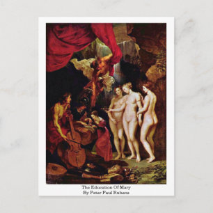 Postal La Educación De Mary Por Peter Paul Rubens
