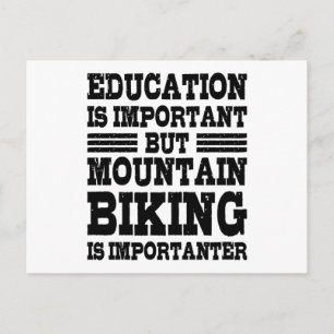 Postal LA EDUCACIÓN ES IMPORTANTE Funny Cycling Bicycle R
