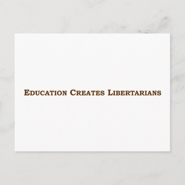 Postal La educación te hace liberal (Anverso)