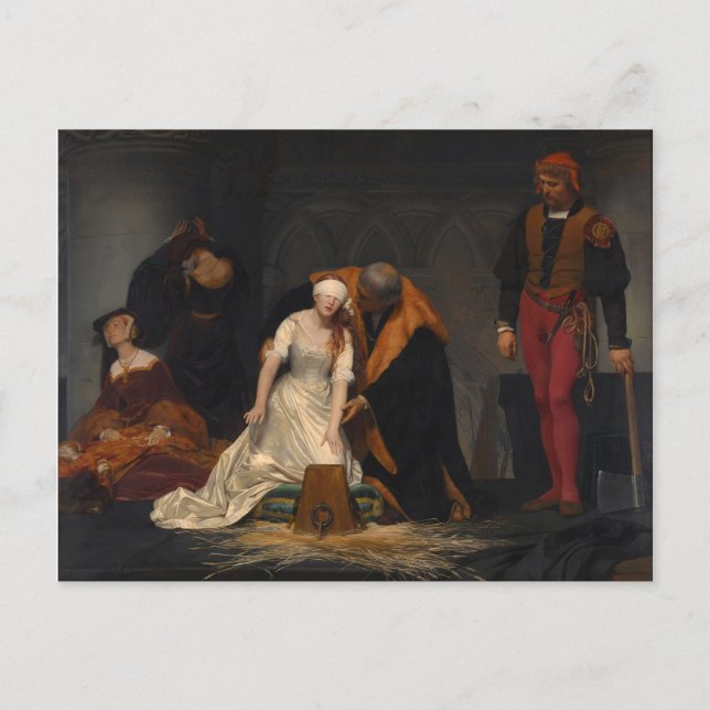 Postal La ejecución de Lady Jane Gray (Anverso)